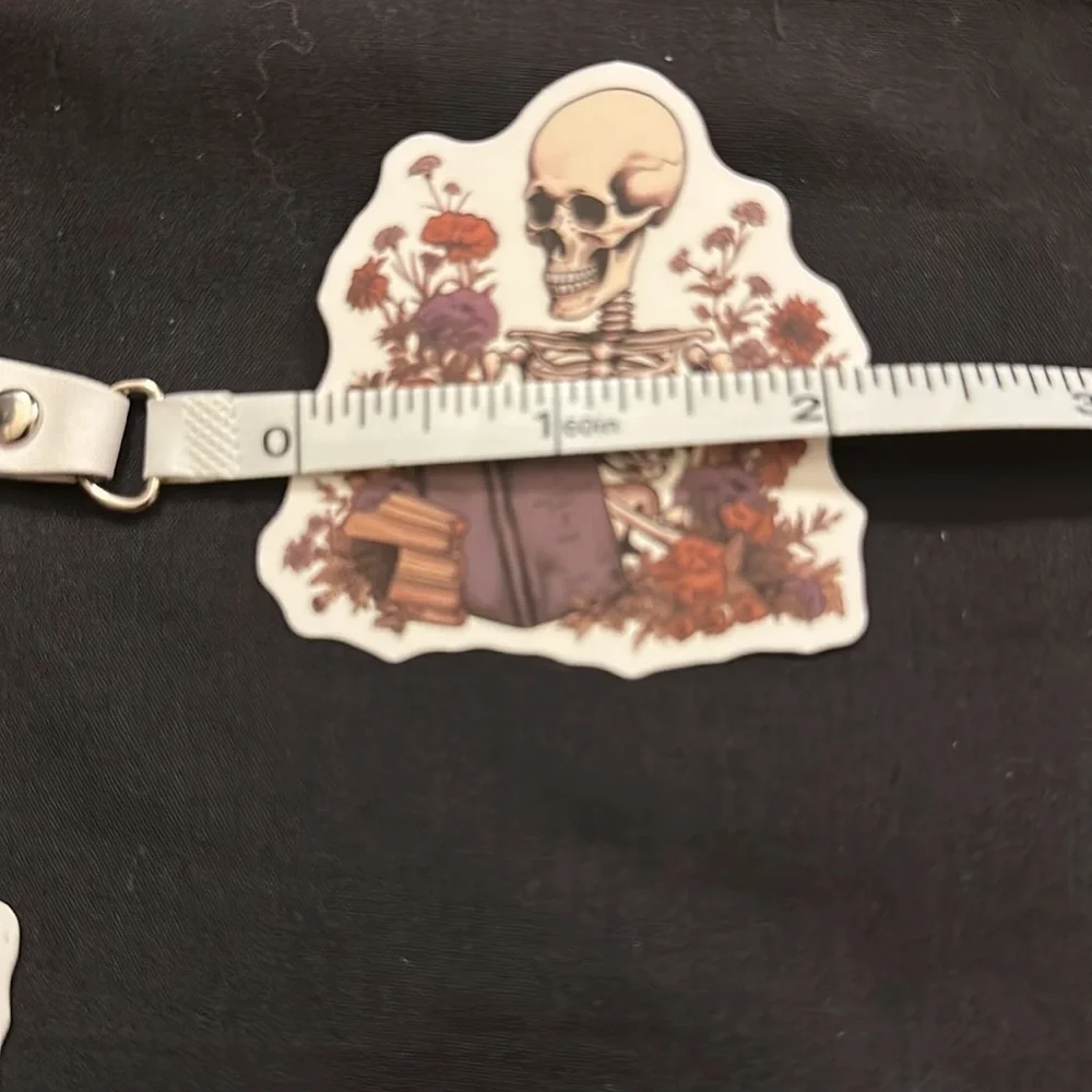 Floral skull stickers/decals.